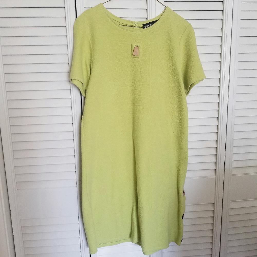 Mint green casual shirt-dress